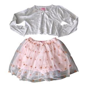Our Generation two piece girls Starry skirt sweater set SZ M 8/10